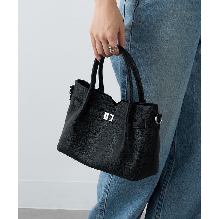 ブラック | ベルト付き2WAYPUレザーバッグ ショルダーバッグ KNF127 | SETUP7【WOMEN】