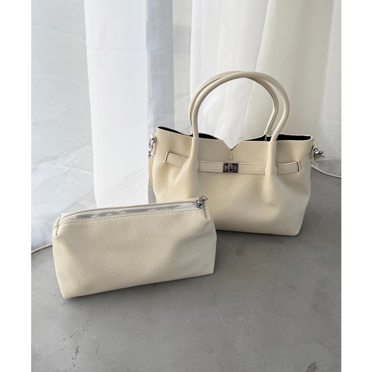 アイボリー | ベルト付き2WAYPUレザーバッグ ショルダーバッグ KNF127 | SETUP7【WOMEN】