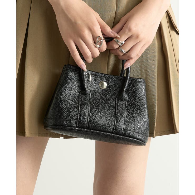 ブラック | 【SETUP7】PUレザーショルダーバッグ mini KNF128 | SETUP7【WOMEN】