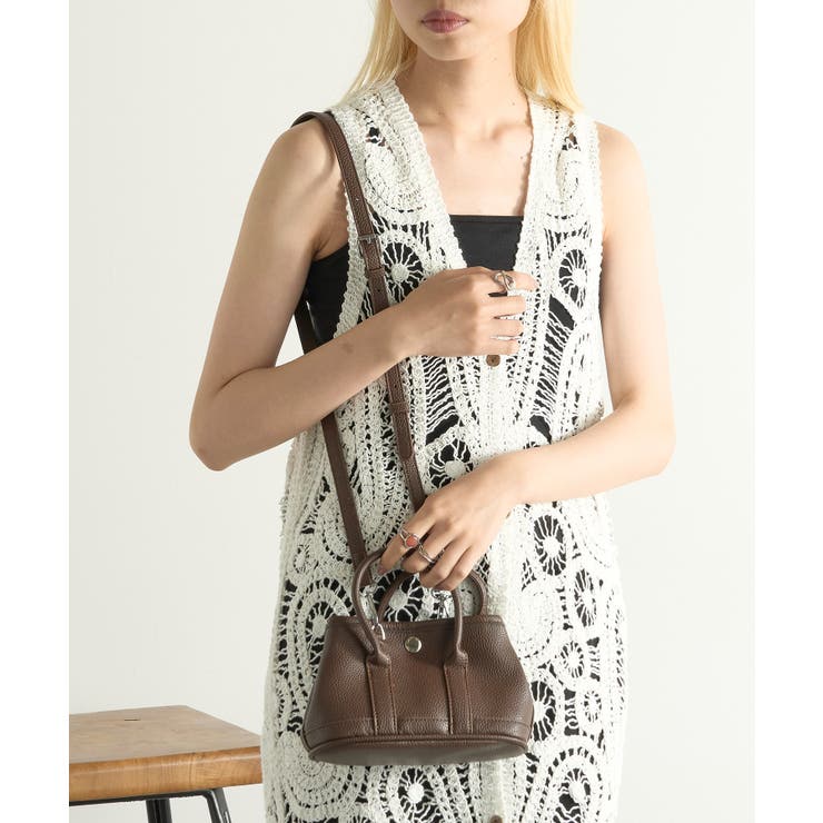 ブラウン | 【SETUP7】PUレザーショルダーバッグ mini KNF128 | SETUP7【WOMEN】