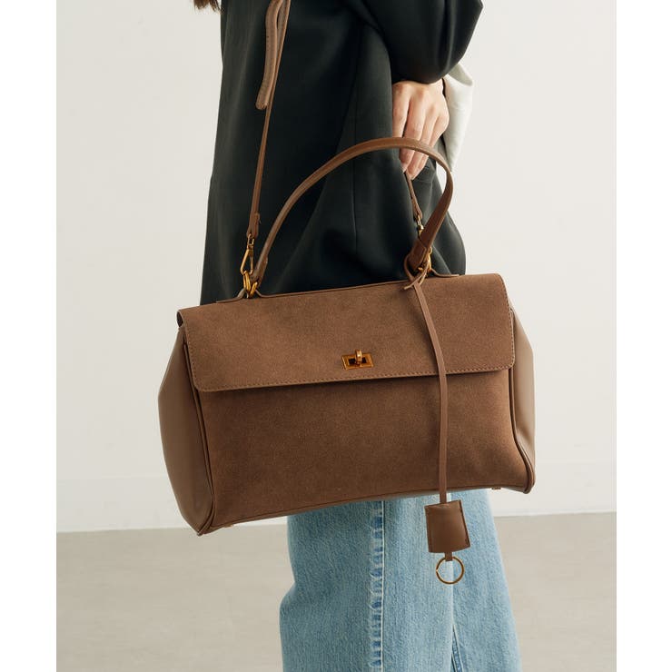 A4収納PUスエードレザートートバッグ 通勤バッグ L | SETUP7【WOMEN】 | 詳細画像13 