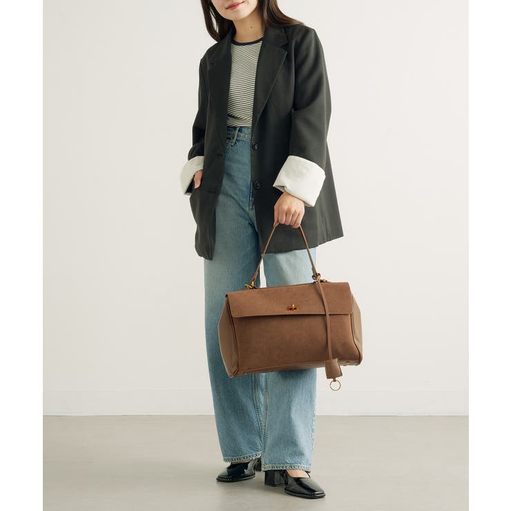 A4収納PUスエードレザートートバッグ 通勤バッグ L | SETUP7【WOMEN】 | 詳細画像17 