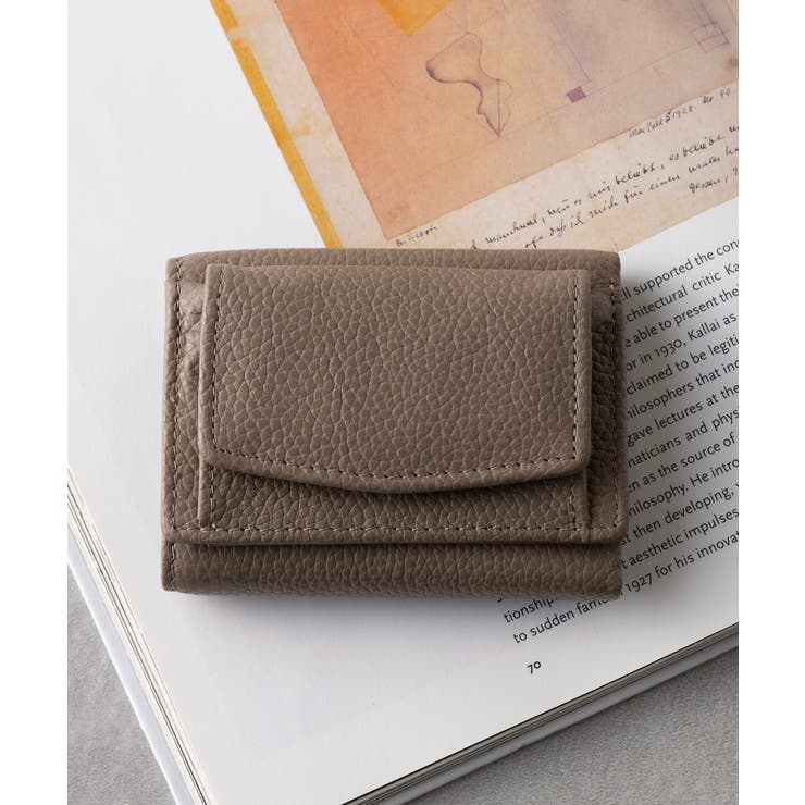 ライトグレー | 【SETUP7】リアルレザー三つ折り財布 KNF128 | SETUP7【WOMEN】