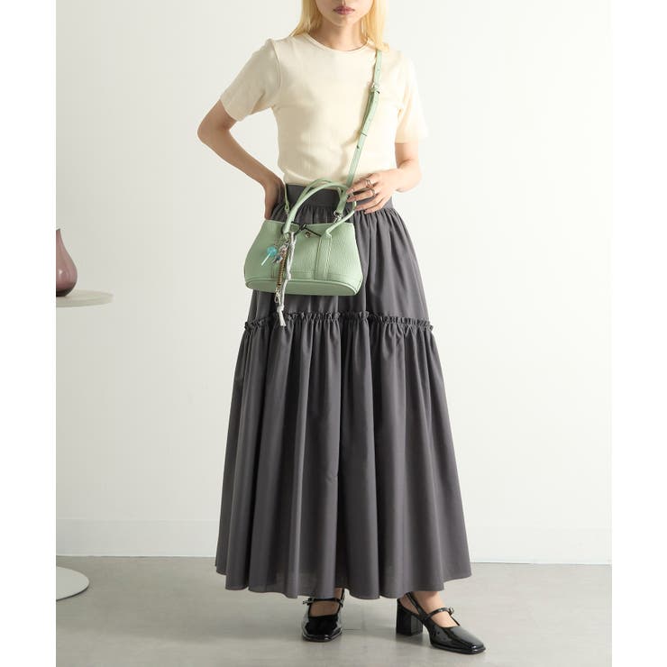 PUレザーショルダーバッグ チャーム キーホルダー付き | SETUP7【WOMEN】 | 詳細画像17 