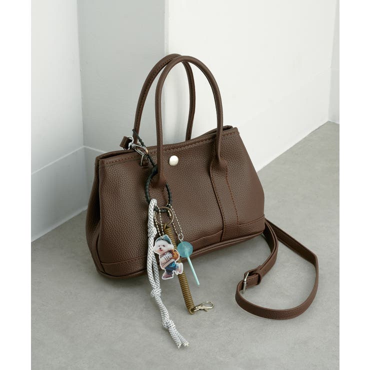 PUレザーショルダーバッグ チャーム キーホルダー付き | SETUP7【WOMEN】 | 詳細画像2 