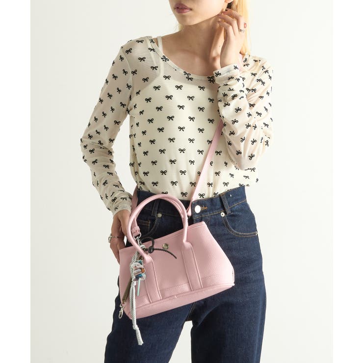 PUレザーショルダーバッグ チャーム キーホルダー付き | SETUP7【WOMEN】 | 詳細画像29 