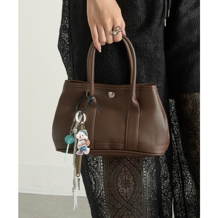 PUレザーショルダーバッグ チャーム キーホルダー付き | SETUP7【WOMEN】 | 詳細画像5 