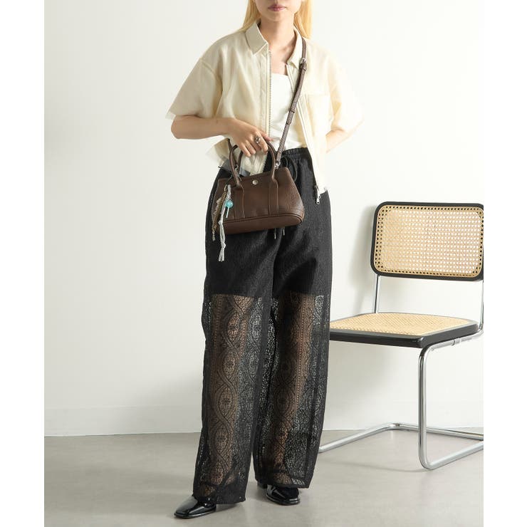 PUレザーショルダーバッグ チャーム キーホルダー付き | SETUP7【WOMEN】 | 詳細画像7 