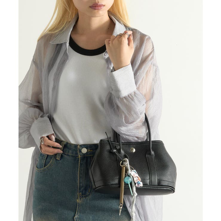 PUレザーショルダーバッグ チャーム キーホルダー付き | SETUP7【WOMEN】 | 詳細画像9 