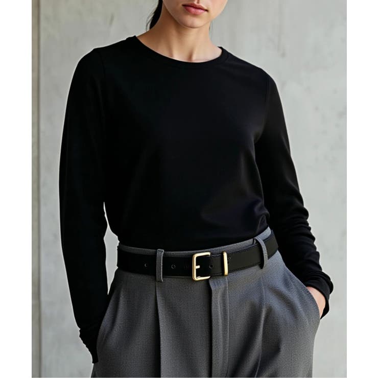 ブラック | 【SETUP7】スウェードレザー シンプルベルト KNF | SETUP7【WOMEN】