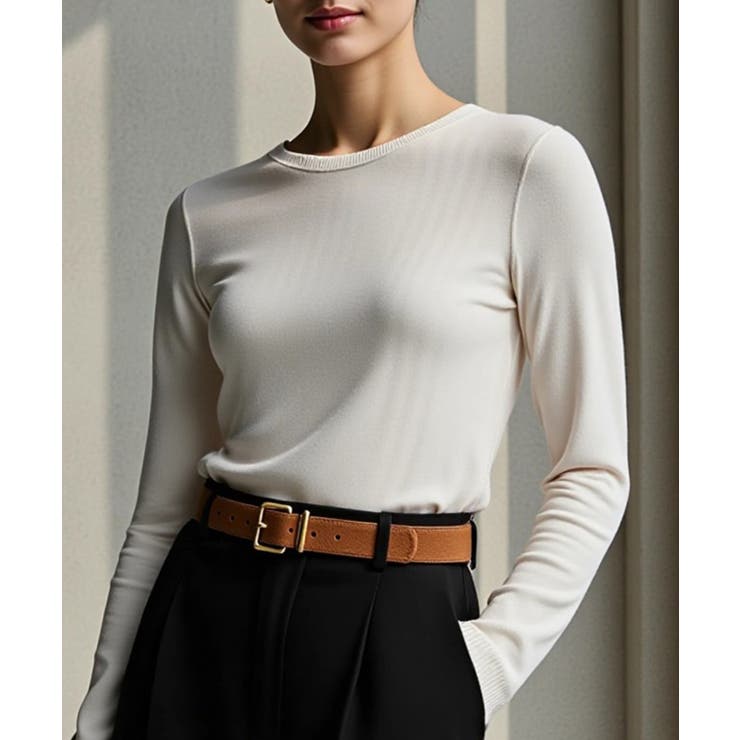 ブラウン | 【SETUP7】スウェードレザー シンプルベルト KNF | SETUP7【WOMEN】