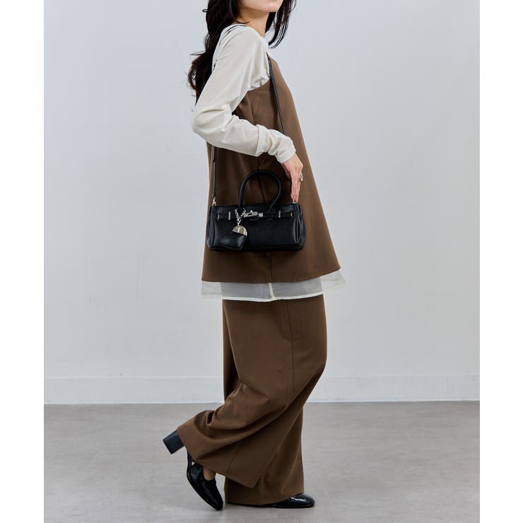 SETUP7】ハートチャーム付きミニバッグ ショルダー紐付き KNF[品番