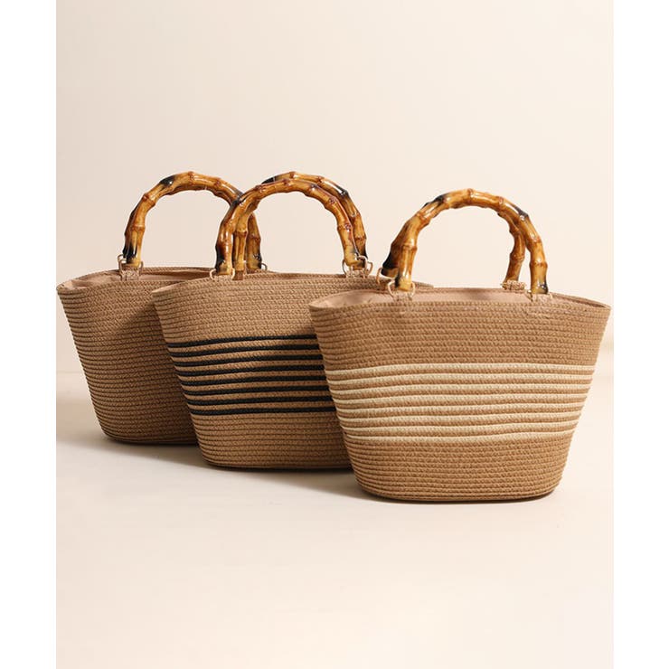 【SETUP7】バンブーハンドル 編みバッグ KNF | SETUP7【WOMEN】 | 詳細画像2 