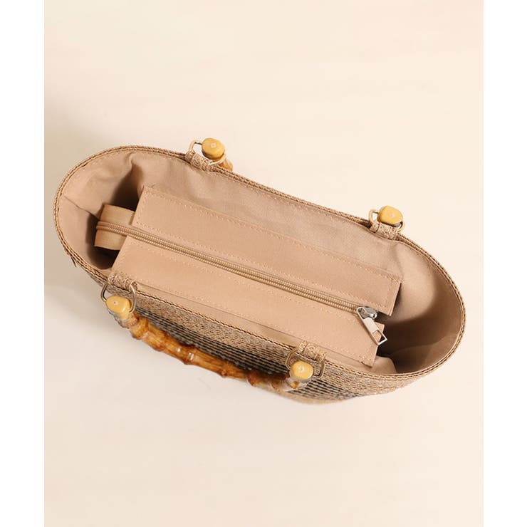 【SETUP7】バンブーハンドル 編みバッグ KNF | SETUP7【WOMEN】 | 詳細画像3 