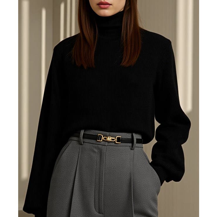 ブラック | 【SETUP7】メタルバックル細ベルト KNF | SETUP7【WOMEN】