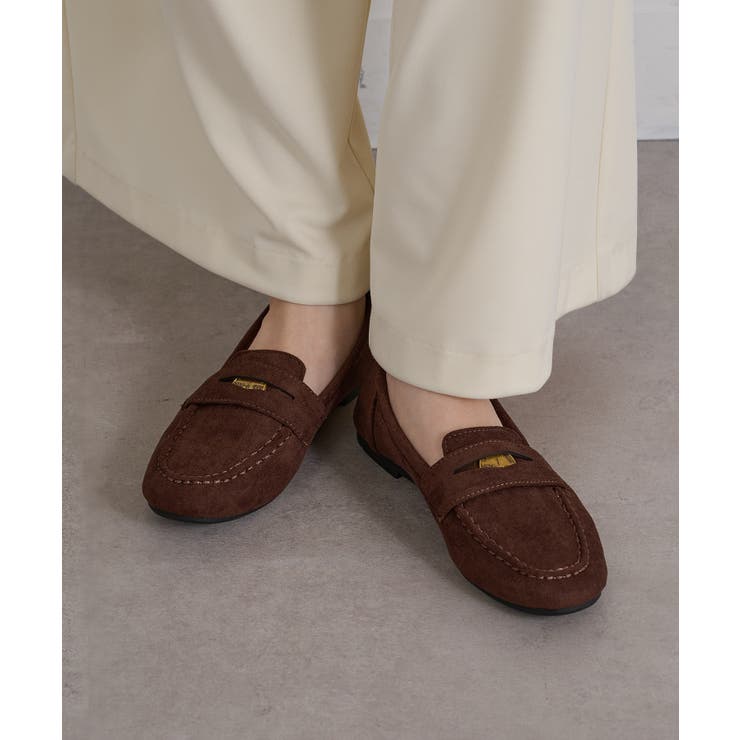 ダークブラウン | 【SETUP7】スエード調コインフラットローファー KNF | SETUP7【WOMEN】