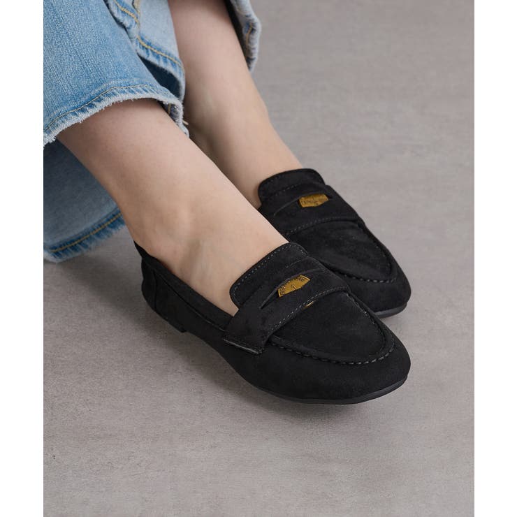 ブラック | 【SETUP7】スエード調コインフラットローファー KNF | SETUP7【WOMEN】