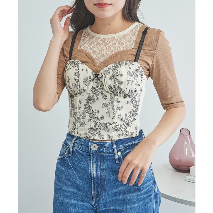 ホワイト | 【SETUP7】フラワービスチェ SNK | SETUP7【WOMEN】