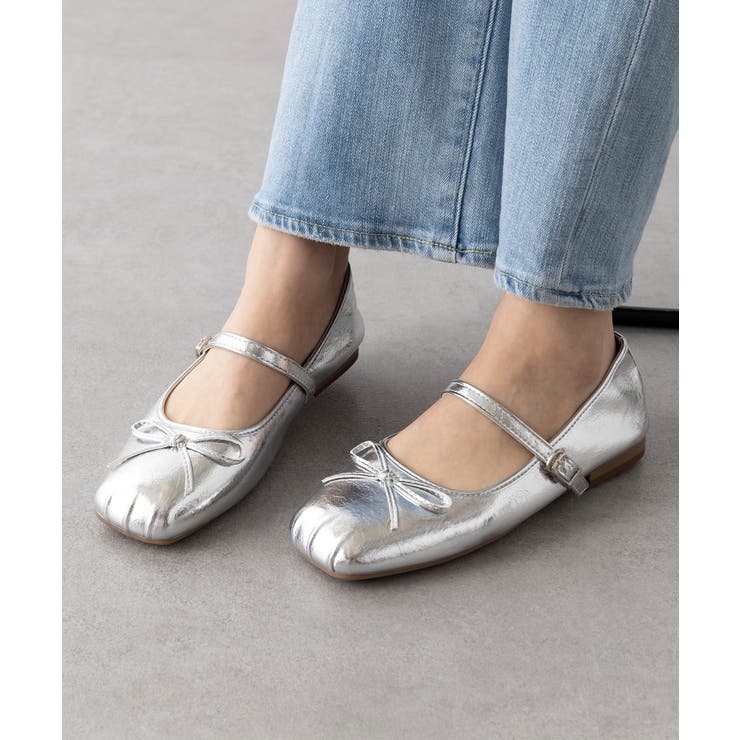 シルバー | 【SETUP7】メタルストラップメリージェーン KNF-TP | SETUP7【WOMEN】