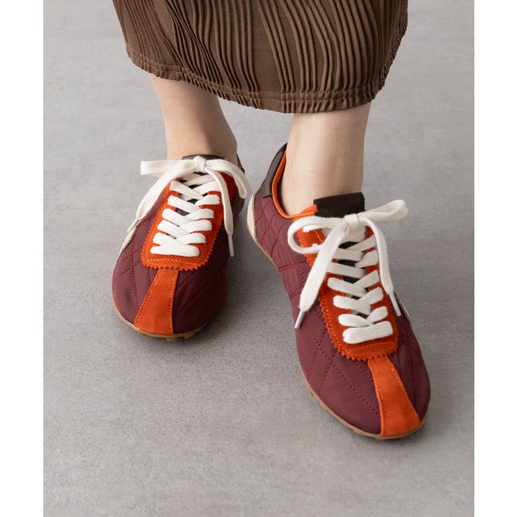 レッド | 【Merry Gem】キルティングデザイン ローテクスニーカー KNF-TP | SETUP7【WOMEN】