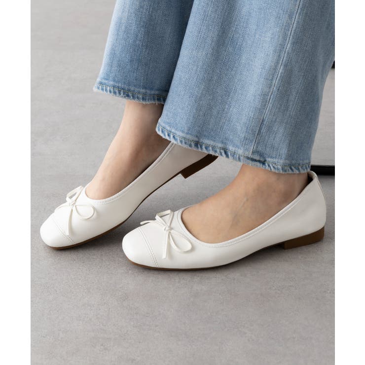 ホワイト | 【SETUP7】リボンバレエシューズ KNF-TP | SETUP7【WOMEN】