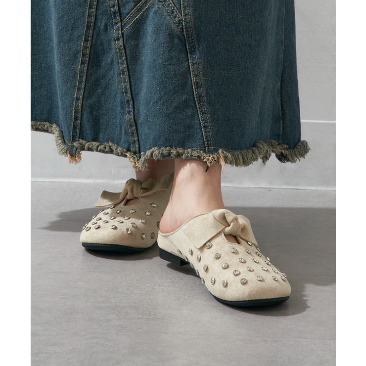 【SETUP7】リボンモチーフ スタッズサボサンダル KNF-TP | SETUP7【WOMEN】 | 詳細画像2 