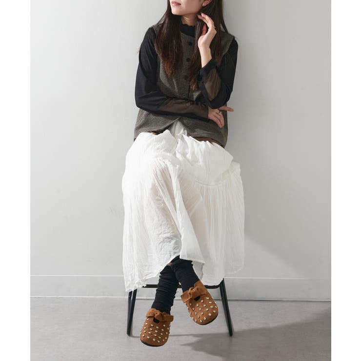 【SETUP7】リボンモチーフ スタッズサボサンダル KNF-TP | SETUP7【WOMEN】 | 詳細画像21 