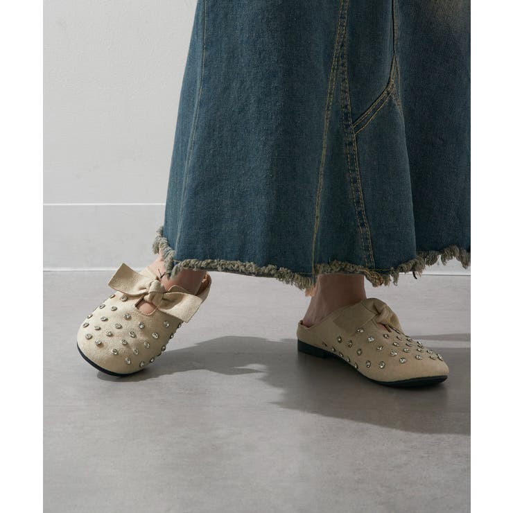 【SETUP7】リボンモチーフ スタッズサボサンダル KNF-TP | SETUP7【WOMEN】 | 詳細画像3 