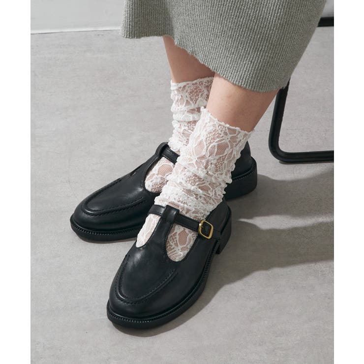 ブラック | 【SETUP7】Tストラップローファー KNF-TP | SETUP7【WOMEN】