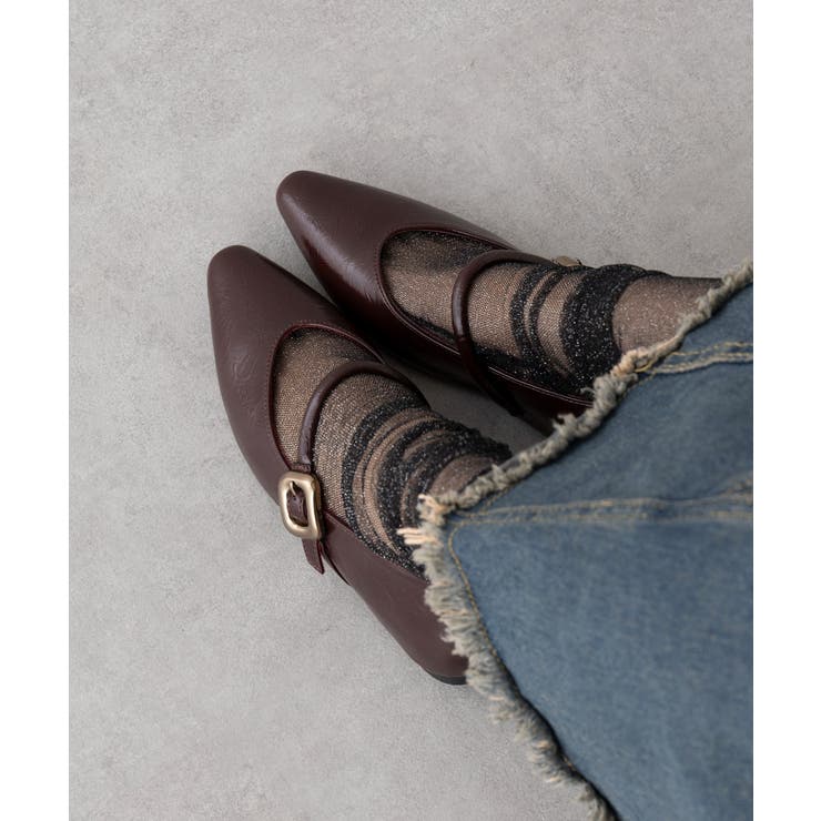 【SETUP7】メタルパーツストラップ Vカットフラットシューズ KNF-TP | SETUP7【WOMEN】 | 詳細画像12 