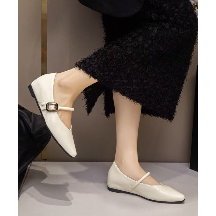 【SETUP7】メタルパーツストラップ Vカットフラットシューズ KNF-TP | SETUP7【WOMEN】 | 詳細画像17 