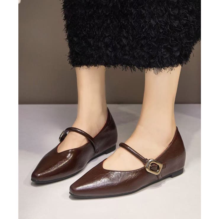 【SETUP7】メタルパーツストラップ Vカットフラットシューズ KNF-TP | SETUP7【WOMEN】 | 詳細画像19 