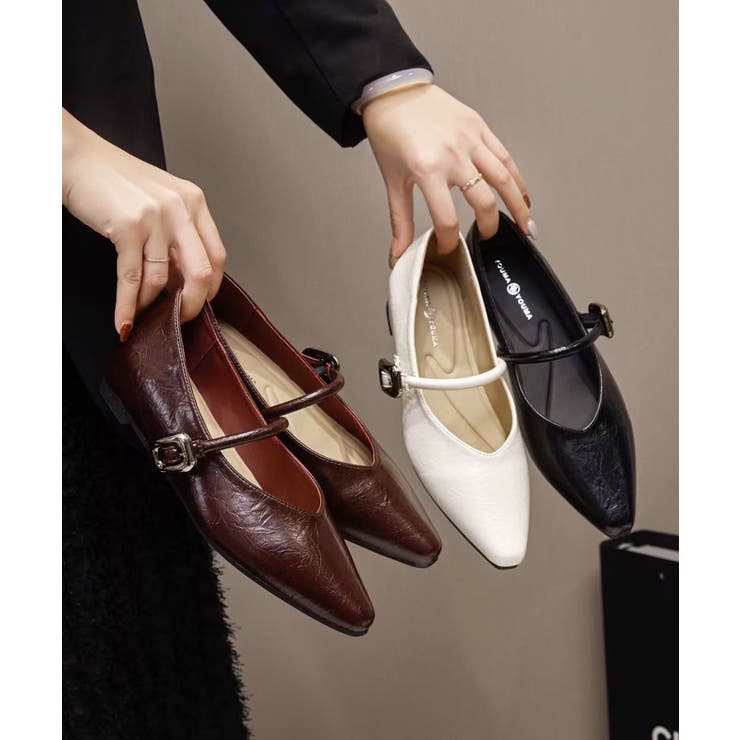 【SETUP7】メタルパーツストラップ Vカットフラットシューズ KNF-TP | SETUP7【WOMEN】 | 詳細画像20 