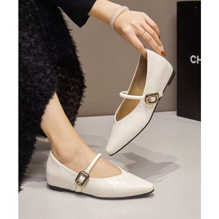 【SETUP7】メタルパーツストラップ Vカットフラットシューズ KNF-TP | SETUP7【WOMEN】 | 詳細画像23 