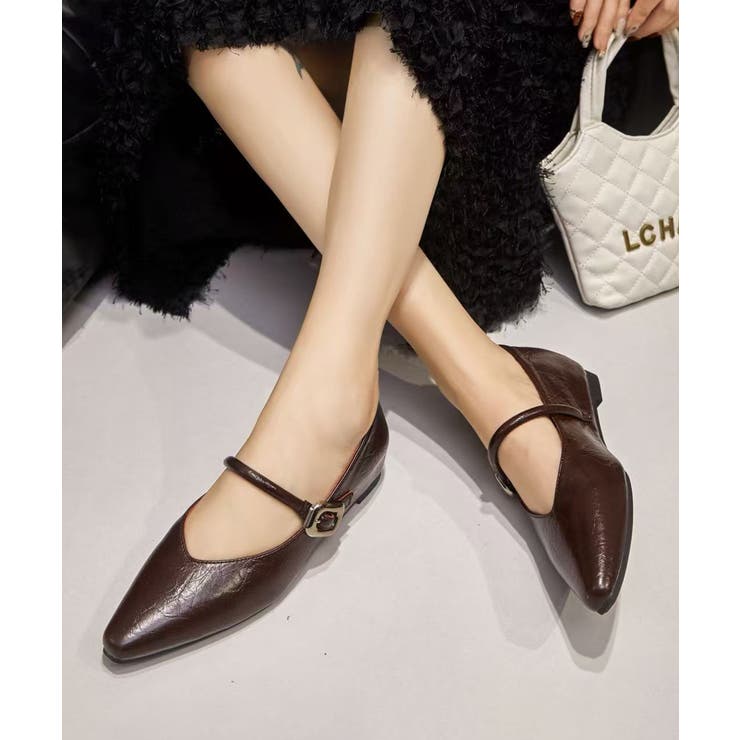 【SETUP7】メタルパーツストラップ Vカットフラットシューズ KNF-TP | SETUP7【WOMEN】 | 詳細画像25 