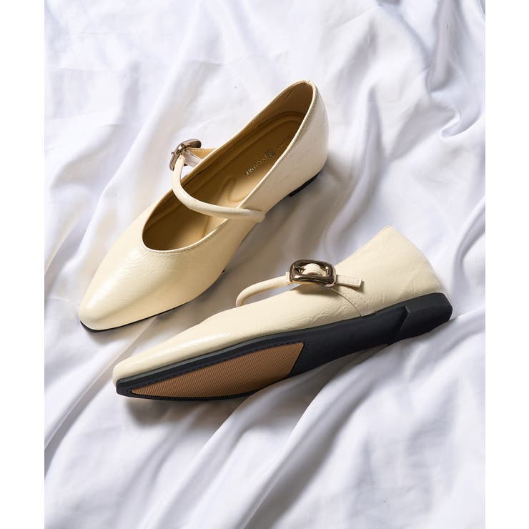 【SETUP7】メタルパーツストラップ Vカットフラットシューズ KNF-TP | SETUP7【WOMEN】 | 詳細画像6 