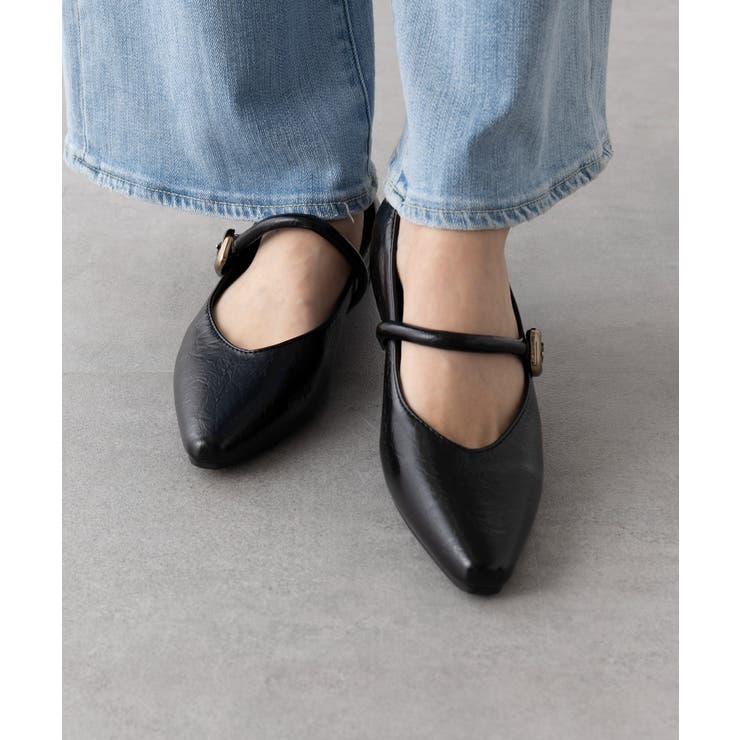 【SETUP7】メタルパーツストラップ Vカットフラットシューズ KNF-TP | SETUP7【WOMEN】 | 詳細画像8 