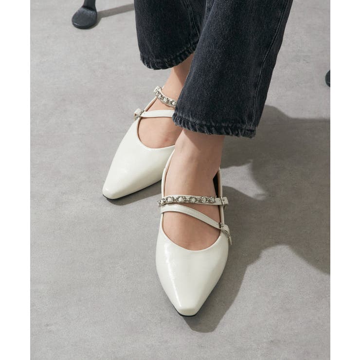 アイボリー | 【SETUP7】ダブルストラップパンプス KNF-TP | SETUP7【WOMEN】