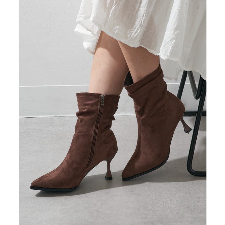ブラウン | 【SETUP7】フェイクスウェード ポインテッドトゥブーツ KNF-TP | SETUP7【WOMEN】