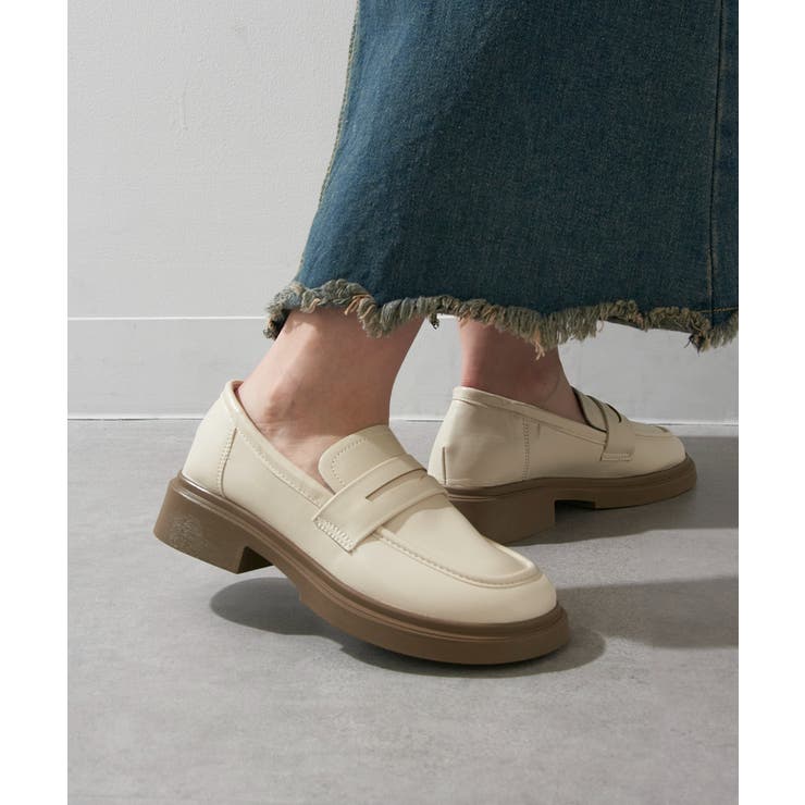 アイボリー | 【SETUP7】ボリュームソール コインローファー KNF-TP | SETUP7【WOMEN】