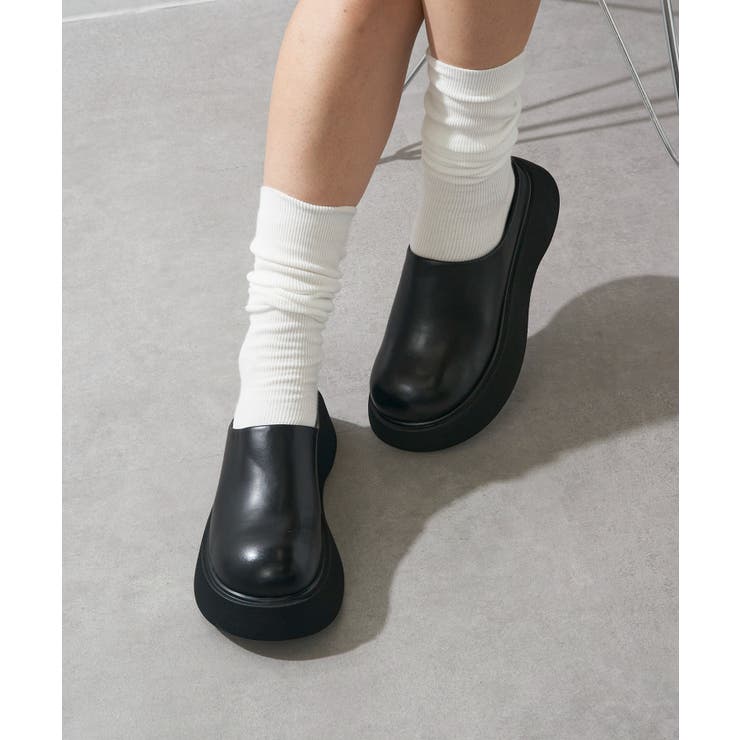 ブラック | 【SETUP7】厚底バックオープンサボ KNF-TP | SETUP7【WOMEN】