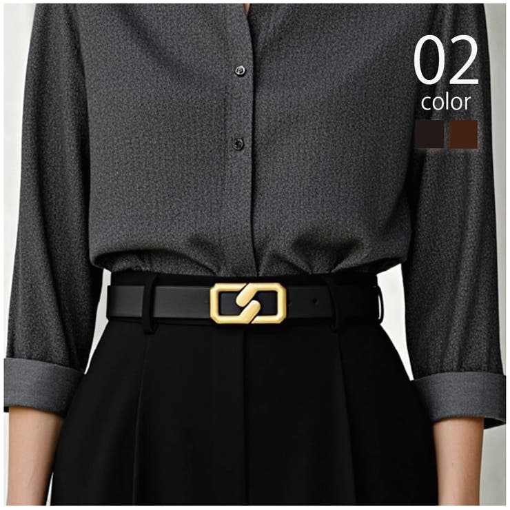 【SETUP7】ゴールドバックルレザーベルト KNF | SETUP7【WOMEN】 | 詳細画像1 