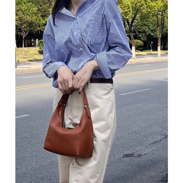 ブラウン | 【SETUP7】PUレザーショルダーバッグ KNF | SETUP7【WOMEN】