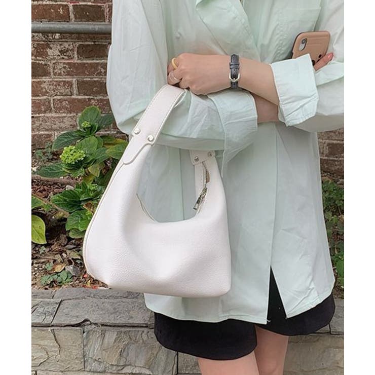 ホワイト | 【SETUP7】PUレザーショルダーバッグ KNF | SETUP7【WOMEN】