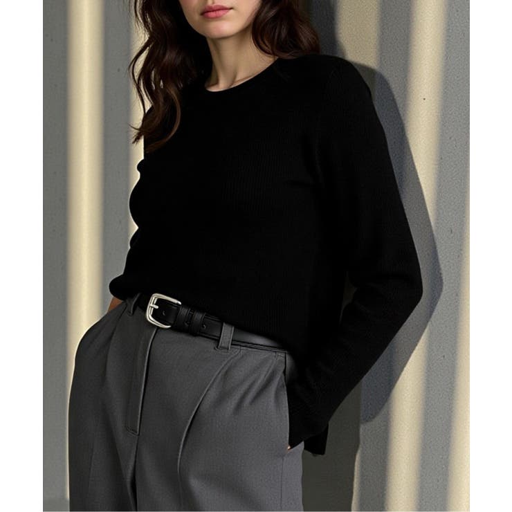 ブラック | 【SETUP7】レディースクラシックベルト KNF | SETUP7【WOMEN】