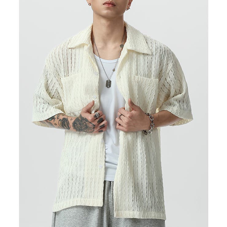 【SETUP7】ジャカード織りキューバシャツ ハーフスリーブ KNF | SETUP7【MEN】 | 詳細画像3 