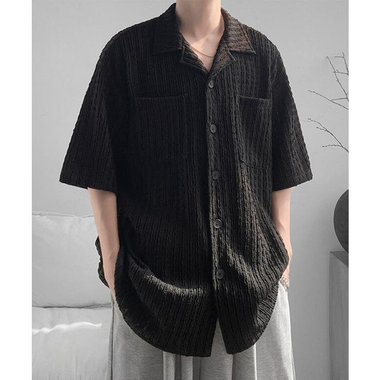 【SETUP7】ジャカード織りキューバシャツ ハーフスリーブ KNF | SETUP7【MEN】 | 詳細画像6 