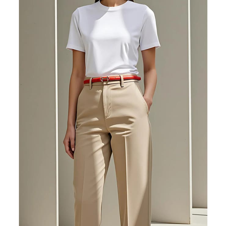 レッド | 【SETUP7】レディースナローベルト  KNF146 | SETUP7【WOMEN】