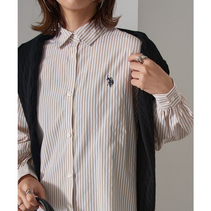 【U.S. POLO ASSN.】ロイヤルピンオックス袖バルーンシャツ | SETUP7【WOMEN】 | 詳細画像11 