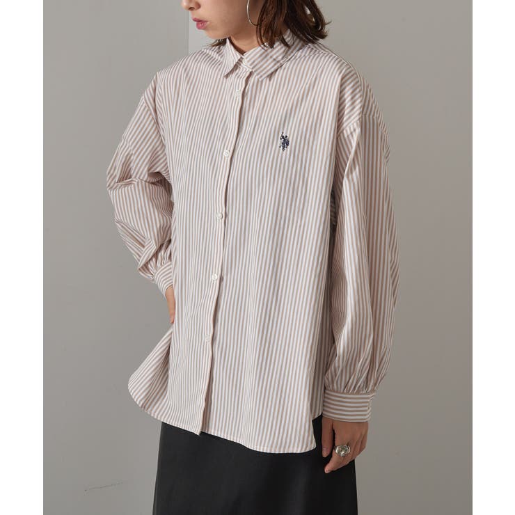 【U.S. POLO ASSN.】ロイヤルピンオックス袖バルーンシャツ | SETUP7【WOMEN】 | 詳細画像12 